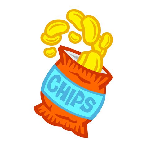 chip bag clipart